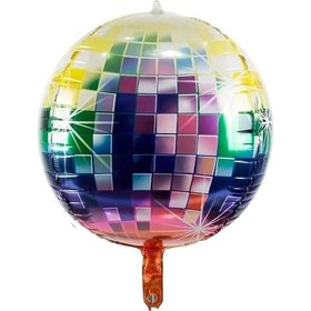 Resim 32 Disko Topu Folyo Balon -çok Renkli 