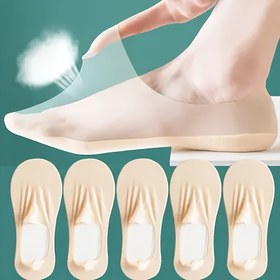 Resim 3 Çift/9 Çift Kadın Yaz Bot Çorapları - Hafif, Nefes Alabilen, Kaymaz, Görünmez Ayak Bileği Çorapları Güçlendirilmiş Topuk, Günlük Giyim ve Tatil Hediyeleri İçin Sevimli Düz Renk, Basit Tasarım, Rahat Uygunluk, Lifestyl 
