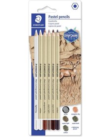 Resim Staedtler Mars Lumograph Pastel Karakalem Eskiz Çizim Kalemi Seti 