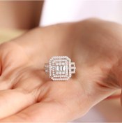 Resim Beyaz Altın Baget Yüzük Nova Form 536017772 