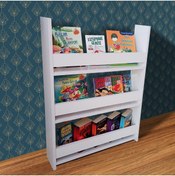 Resim Tuliplife Montessori Kitaplık Eğitici Çocuk Kitaplığı Bebek Odası Kitaplığı Tlpk01s 