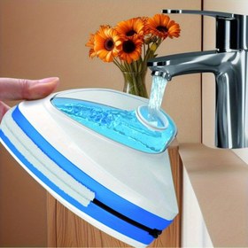 Resim Kalın Camlar İçin Manyetik Çift Taraflı Pencere Temizleyici - 18. Yüzyıl Dizaynı Uyumlu, Yüksek Katlı Binalar İçin, Güvenlik Korumalı Düşme Önlüğü Halatı ile Donatılmış, Kolay Kayar, Az Bakım Gerektiren Silecek, Dayanıklı ABS Malzeme, Yatak Odaları ve Yüksek Katlı Binalar İçin İdeal 