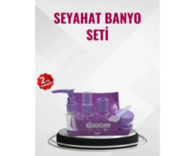 Resim Seyahat Boy Banyo Seti 5’li Mini Şişe ve Krem Kutusu Çantalı Midastech 