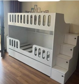 Resim Astana Tamamı Mdf Yavrulu Seyyar Merdivenli Ranza B1 