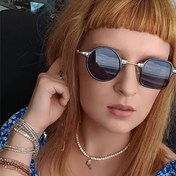 Resim Mavi Lensli Vintage Esintili Metal Çerçeve Gözlük - Şık Parti Aksesuarı, Arkadaşlar İçin İdeal Hediye, Günlük Giyim İçin Şık Dekoratif Gözlük, Parti Gözlüğü | Vintage Esintili Tasarım | Dayanıklı Gözlük 