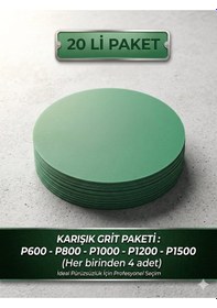 Resim 125 Mm Cırt Zımpara 20 Li Paket 600-800-1000-1200-1500 Kum 