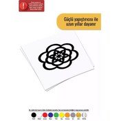 Resim Papatya Çiçeği Sticker Oto Motor Laptop Duvar Folyo Sticker 50 X 55 Cm 