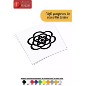 Resim Papatya Çiçeği Sticker Oto Motor Laptop Duvar Folyo Sticker 50 X 55 Cm 