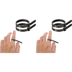 Resim Explosion1 2x Halka Boyut Aracı Kit Parmak Boyutu Ölçüm Aracı Mücevher Pilisiz Bezi (Yurt Dışından) 