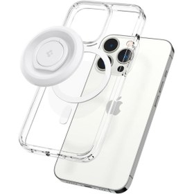 Resim Spigen MagFit O-Mag iPhone için Manyetik Telefon Tutucu MagSafe özellikli Ring White - AMP05303 