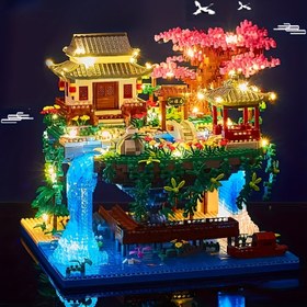 Resim Peach Blossom River - Peach Blossom Pool'da Klasik Bir Tarzda Yapı, Tarihsel Retro Mimari Toplama Blok Modelleri İçin İlham Alınmıştır - 2250 adet 