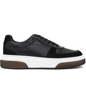 Resim Derimod Erkek Siyah Bağcıklı Kalın Tabanlı Deri Sneaker 24WFD611118 