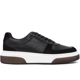 Resim Derimod Erkek Siyah Bağcıklı Kalın Tabanlı Deri Sneaker 24WFD611118 