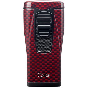 Resim Colibri Monaco 3 Jet Alev Karbon Puro Çakmak Kırmızı Lı880t12 