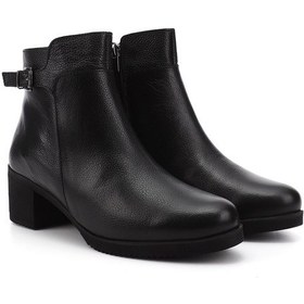 Resim Gönderi R Kadın Siyah Floter Fermuarlı Kalın Topuklu Hakiki Deri Bot Gkzb13447453 Siyah Floter 