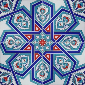 Resim Can Seramik 20*20 Cm Cç72 Kütahya Çini Karo 5' Li 1 Paket 