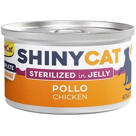 Resim GimCat ShinyCat Jelly Sterilized Tavuklu Jöleli Kısırlaştırılmış Kedi Konservesi 70 Gr 