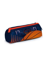 Resim Coral High Kids Turuncu Lacivert Basketbol Desenli Üç Bölmeli Kalem Çantası 22066 