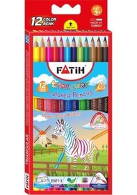 Resim Fatih Kuru Boya 12 Renk Tam Boy Üçgen Jumbo Çok Renkli 