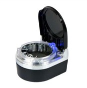 Resim Ally Sd-1201 Led Işıklı Kapaklı Araç Küllük Oto Araba Kül Tablası Siyah 
