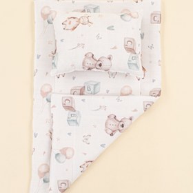 Resim Alt Açma Matı ve Yastık - Sevimli Ayıcıklar 