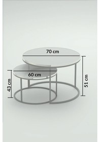 Resim Uslucan Alışveriş Orta Sehpa Ikili Lüx Specıal Gümüş Bendir Çok Renkli 