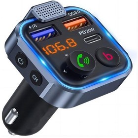 Resim Xindoker Bluetooth 5.3 Araç Adaptörü: Pd3.0 20w+qc3.0 Hızlı Şarj, Elden Uzak Arama, Bassli Hi-fi Ses, Usb Desteğiyle Fm Transmitter 