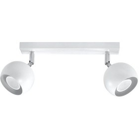 Resim Rsylight Retro Beyaz 180 Derece Hareketli Modern Spor 2 Li Led Spot Avize Beyaz Ampullü Beyaz 