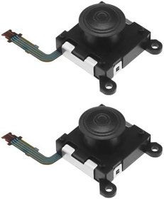 Resim 2Pcs 3D Button Analog Joystick Stick Replacement Compatible with Sony PS Vita 2000 Series 3D Analogue Joystick Control Button Plastic Black 
