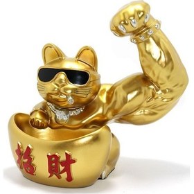 Resim Periboia Polyester Şanslı Kedi Figürü Model 4 