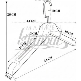 Resim Takım Elbise Askısı 44 Cm Gold İtalyan Kanca Masif Ahşap Business Class 5 Adet Diğer 