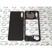 Resim Samsung Uyumlu Galaxy A70 A 705 Kasa Arka Pil Kapağı Siyah (Yan 