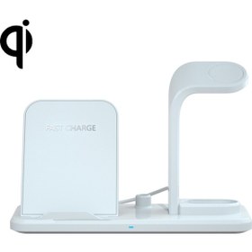 Resim Sunskyy N35 3 İn 1 Hızlı Kablosuz Şarj Cihazı Beyaz 