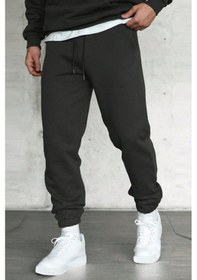 Resim Siyah Unısex Regular/normal Kesim Paçası Lastikli İçi Polar/sıcak Tutan Eşofman Altı Siyah 