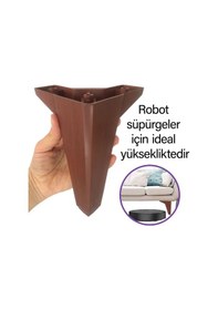 Resim 4 Adet Serdivan 15 Cm Ceviz Ahşap Desenli Lüx Mobilya Kanepe Sehpa Ünite Koltuk Ayağı Baza Ayak 