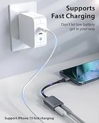 Resim Stouchi USB C - 3,5 mm Jak ve Şarj Adaptörü, USB Tip C Kulaklığa Ses Adaptörü, USB C Aux, Hi-Res DAC, 30W Hızlı Şarj Samsung Galaxy S22 S21, iPad Air/Pro 2021, Pad Mini6, Pixel 6 ile Uyumlu 