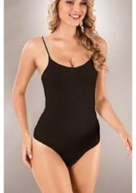 Resim Kadın Siyahh Çıtçıtlı Bady Korse Siyah 