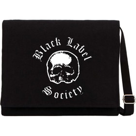 Resim Black Label Society Siyah Kanvas Postacı Çantası - Siyah 