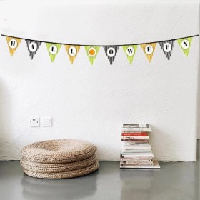 Resim MiraLive Cadılar Bayramı Kabak Temalı Halloween Yazılı Banner Süs Flama 3 Metre (K95) 