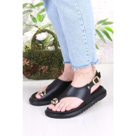 Resim Fort 099-108 Fls Toka Detaylı Parmak Arası Kadın Sandalet 