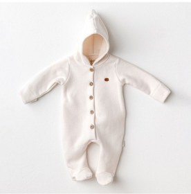 Resim Andywawa Soft Bebek Tulum Ac25153 Ekru 