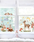 Resim MSticker Ceylan Ve Arkadaşları Çocuk Odası Cam Duvar Sticker Seti 