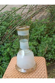 Resim Bi Nargile Klasik Bakır Nargile Takımı Camı (SİPARİŞE GÖRE DESEN DEĞİŞEBİLİR) 