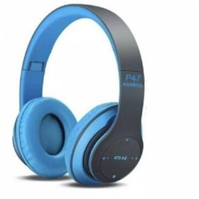 Resim MEGATECH St-3 P47 Mavi Wireless Baş Üstü Kulaklık 