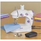 Resim Işıklı Pedallı Dikiş Makinesi Mini Asw1 Beyaz Nakış 