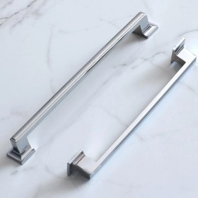 Resim Metal Kulp Mutfak Dolabı Mobilya Dolap Kapak Çekmece Kulpları Kulbu Kulpu 16 cm 160 mm Krom 