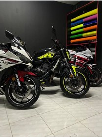 Resim Yamaha Mt-07 Neon Sarı Takım Sticker Modeli 2 