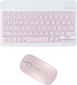 Resim TezMax Preo Ptab P8 8" Uyumlu Kablosuz Bluetooth Şarj Edilebilir Klavye Mouse Seti - Pembe 