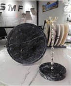 Resim Sümeyra Marble Art Füme Mermer Tabak Ve Füme Tabanlı Mermer Havluluk 2'li Set 