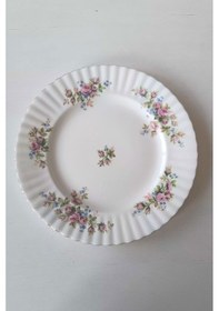 Resim Moss Rose Bone China İngiliz Vintage Pasta Tabağı 19cm 